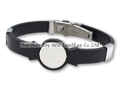 Cool Silicone Bracelet with Metal Clasp