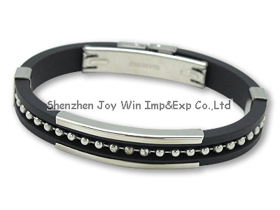 Promotional Silicone Metal Bracelet Bangles for Gift